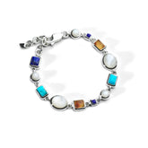Colorful Life Bracelet, Sterling Silver, Gemstones